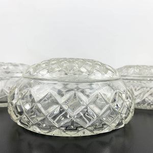 Art deco crystal dressing table powder boxes - Sold separately