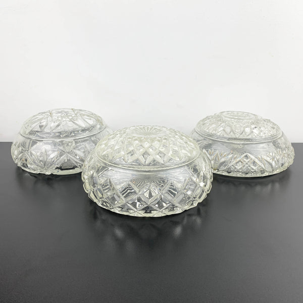 Vintage crystal dressing table boxes