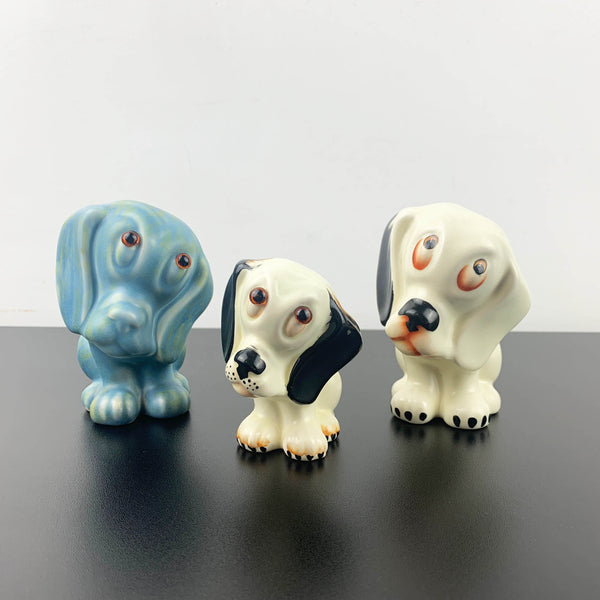 Crown Devon art deco dog figurines