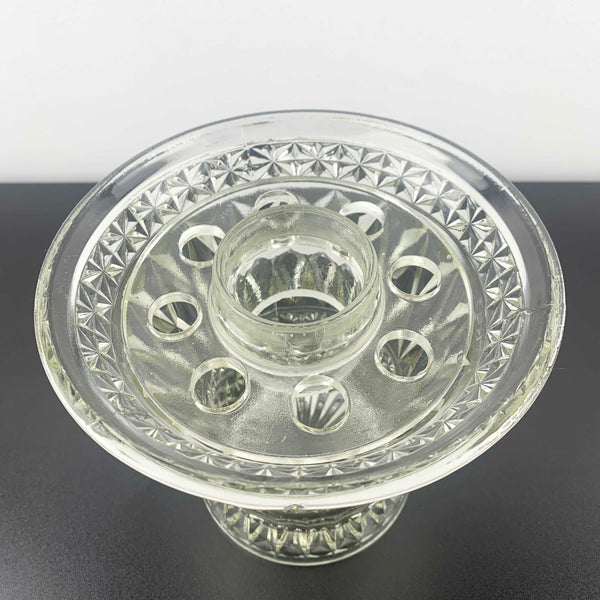 Art deco rose bowl and decorative vase by Crown Crystal