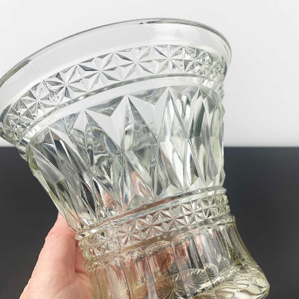 Art deco rose bowl and decorative vase by Crown Crystal