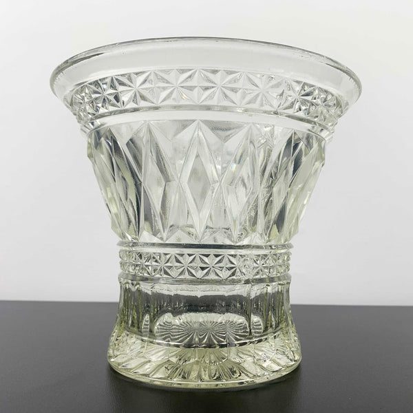 Art deco rose bowl and decorative vase by Crown Crystal