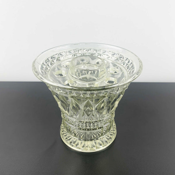 Art deco rose bowl and decorative vase by Crown Crystal
