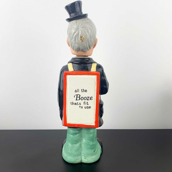 Vintage Ceramic Drink at Joe's Sandwich Man Decanter
