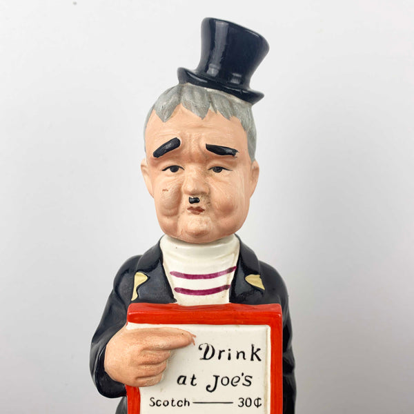 Vintage Ceramic Drink at Joe's Sandwich Man Decanter