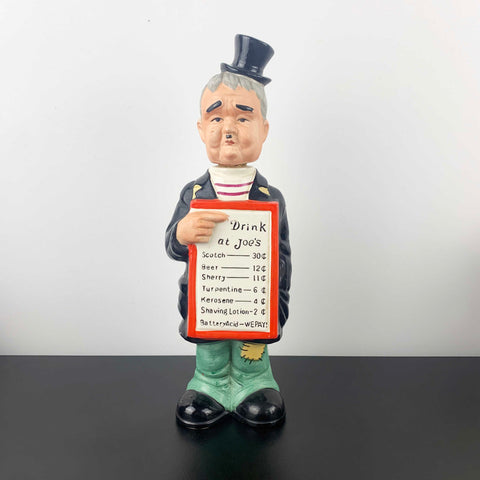 Vintage Ceramic Drink at Joe's Sandwich Man Decanter