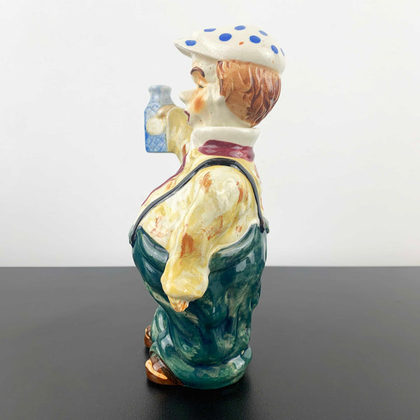 Mid Century Ceramic Drunk Man Decanter