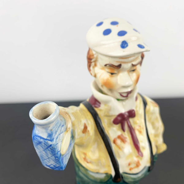 Mid Century Ceramic Drunk Man Decanter