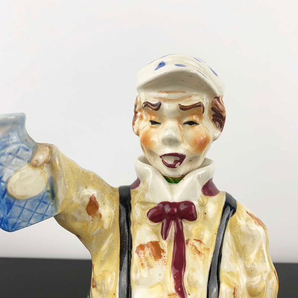 Mid Century Ceramic Drunk Man Decanter