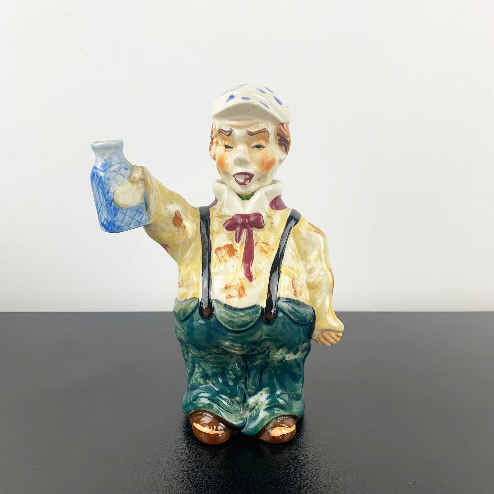 Mid Century Ceramic Drunk Man Decanter