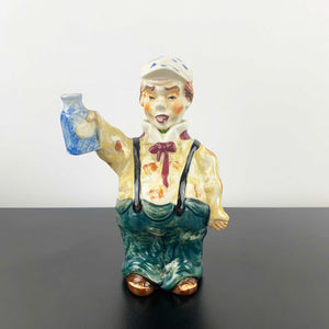 Mid Century Ceramic Drunk Man Decanter