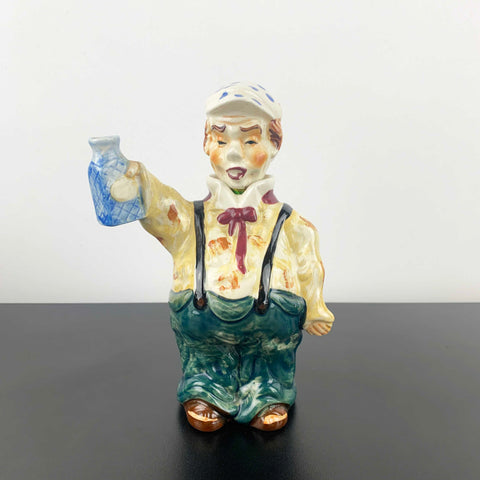Mid Century Ceramic Drunk Man Decanter
