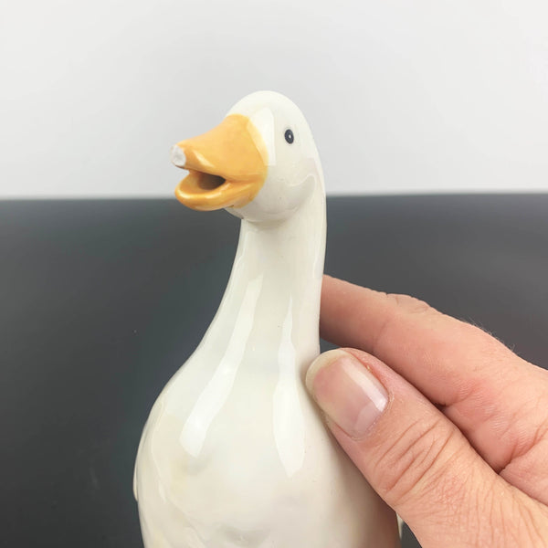 Ceramic duck figural milk jug
