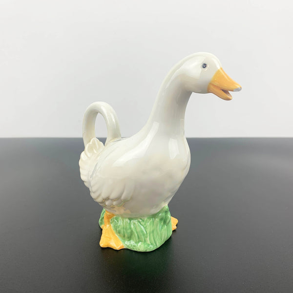 Ceramic duck figural milk jug