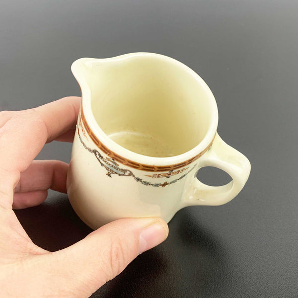 Grindley Hotel Ware for Loftus Moran 1940 ceramic creamer