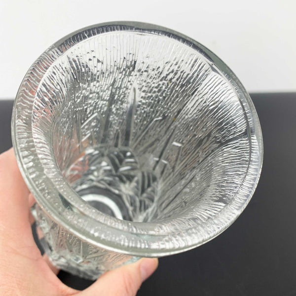 Fidenza Italian Layered Leaf textured small glass vase