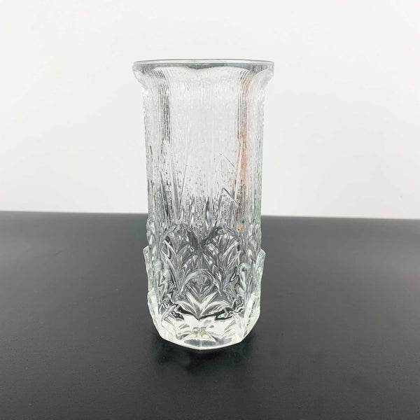 Fidenza Italian Layered Leaf textured small glass vase