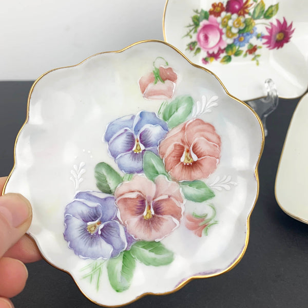 Hand painted 1980's trinket plate
