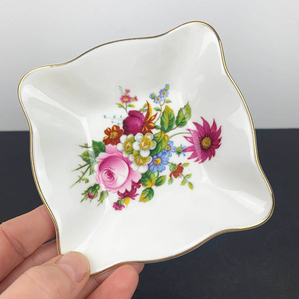 Coalport floral trinket dish