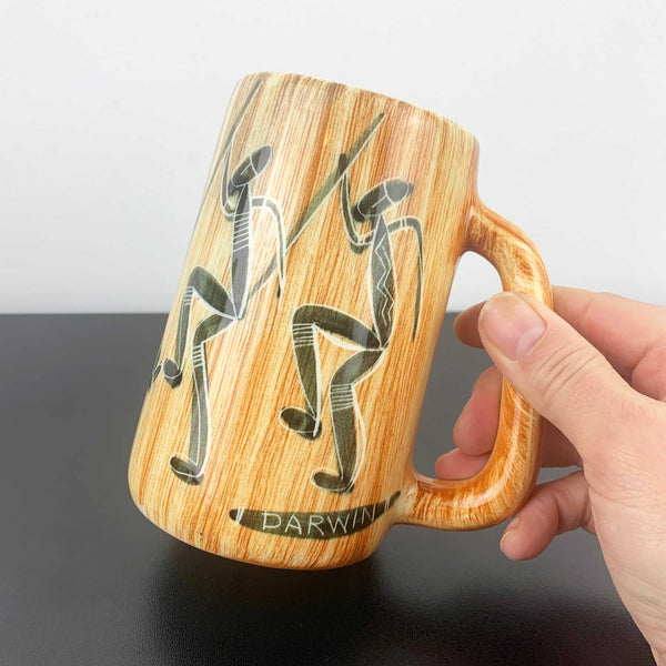 Florenz Pottery Aboriginal design Darwin souvenir large mug