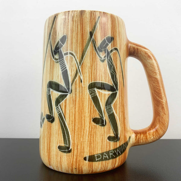 Florenz Pottery Aboriginal design Darwin souvenir large mug