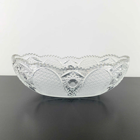 Mikasa oval crystal decorative bowl