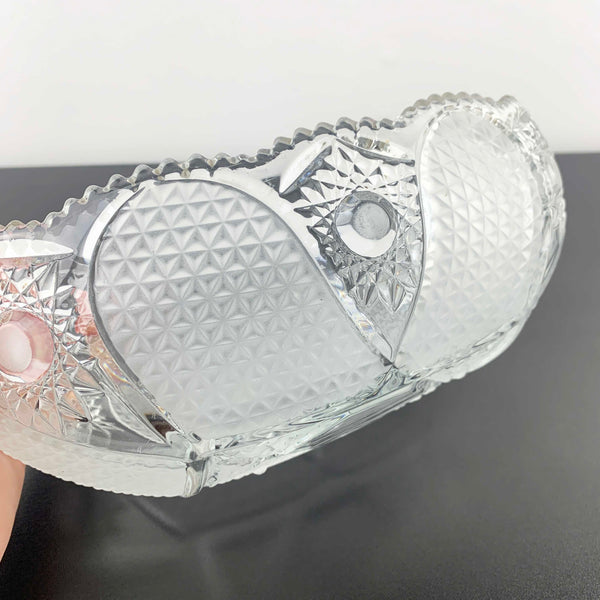 Mikasa oval crystal decorative bowl