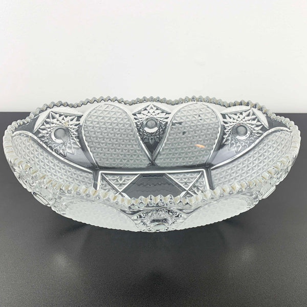 Mikasa oval crystal decorative bowl