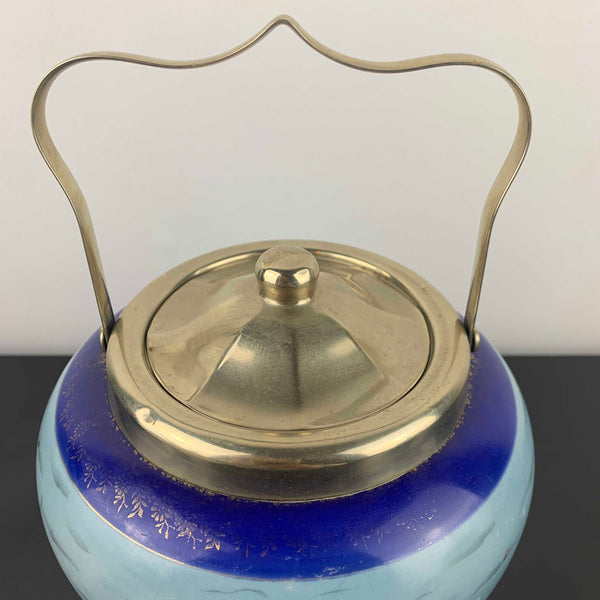 Antique Galleon Hand Painted Biscuit Barrel