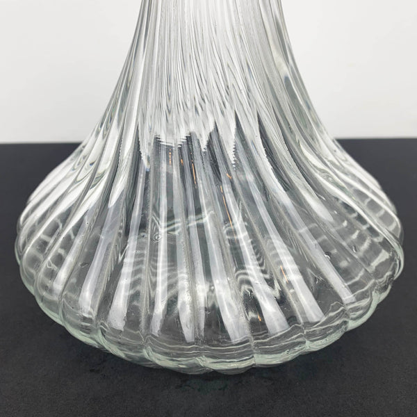 Swirl glass pattern close up on decanter