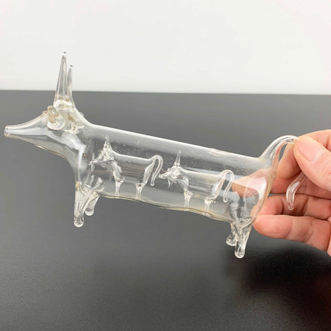 Roberto Niederer (attr.) hand blown glass cows inside cow creamer