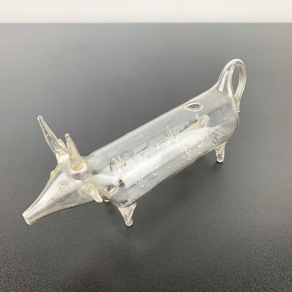 Roberto Niederer (attr.) hand blown glass cows inside cow creamer