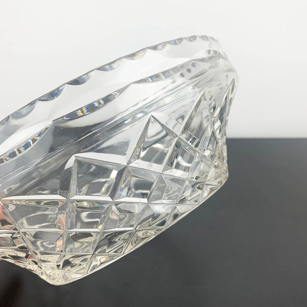 Grimwade Crown Crystal diamond cut serving bowl