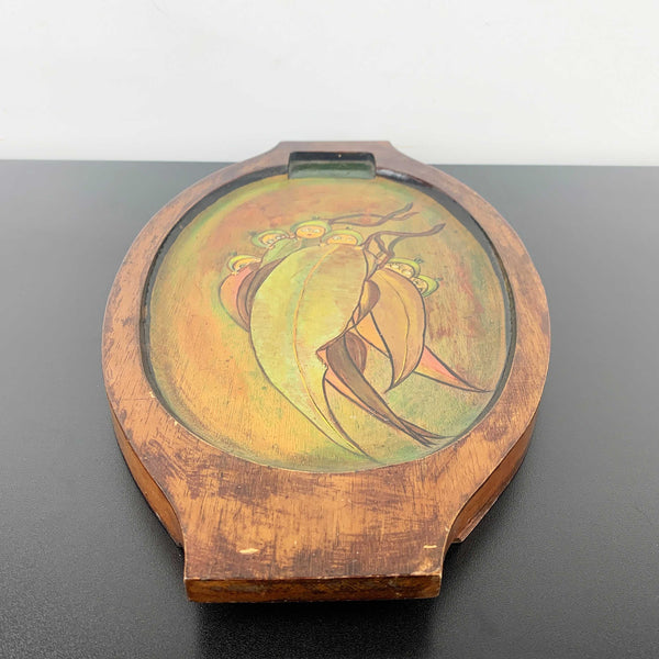 Timber tray with hand painted May Gibbs illustration 'Gumnut Babies'