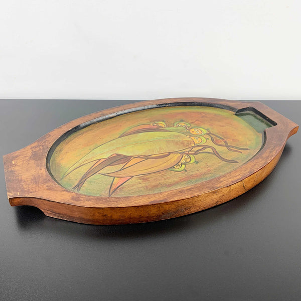 Timber tray with hand painted May Gibbs illustration 'Gumnut Babies'