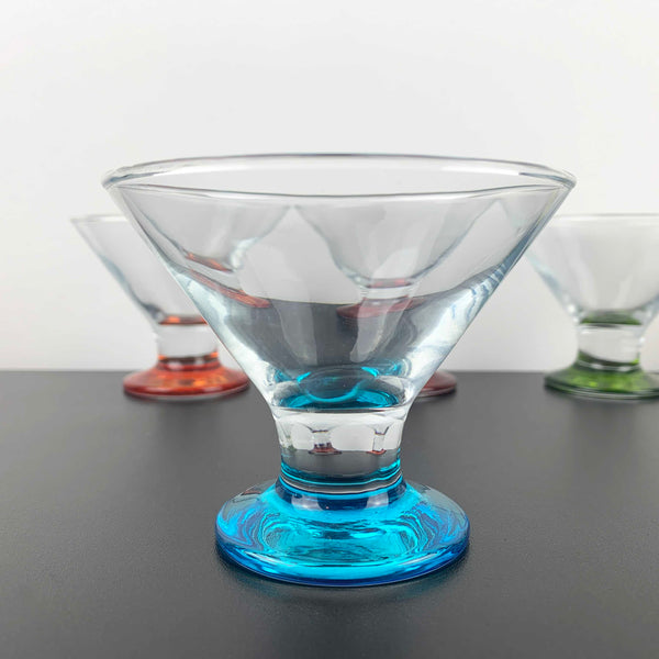 Harlequin footed martini or cocktail glass - Set of 6