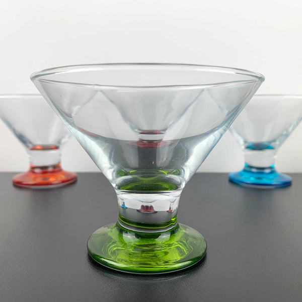 Harlequin footed martini or cocktail glass - Set of 6