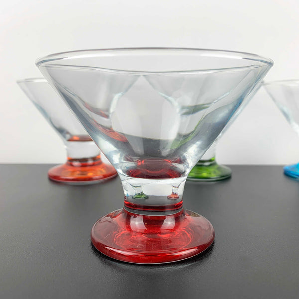Harlequin footed martini or cocktail glass - Set of 6