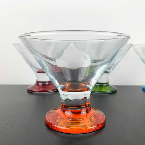 Harlequin footed martini or cocktail glass - Set of 6