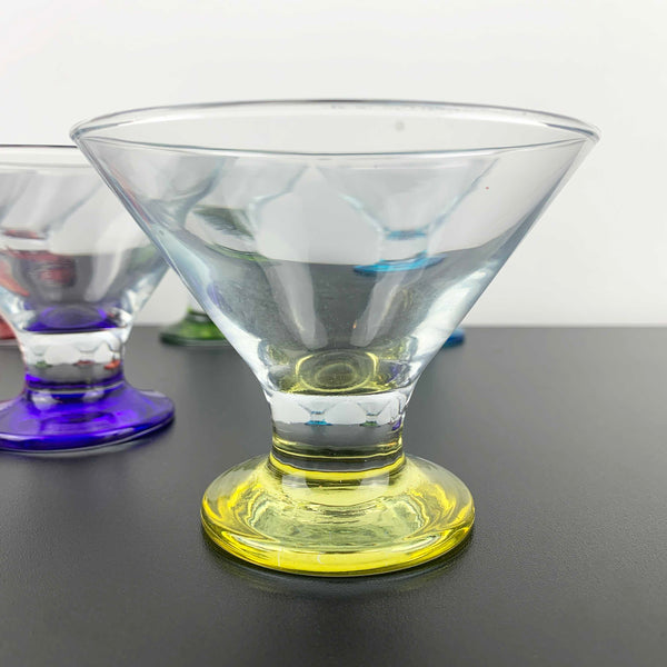 Harlequin footed martini or cocktail glass - Set of 6