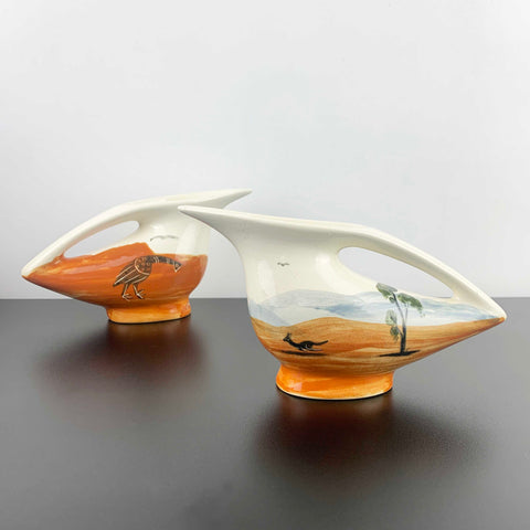 Harry Whyte indigenous art pottery jugs