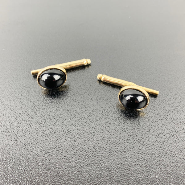 Hayward 1970's onyx shirt and tuxedo pins - Set of 2