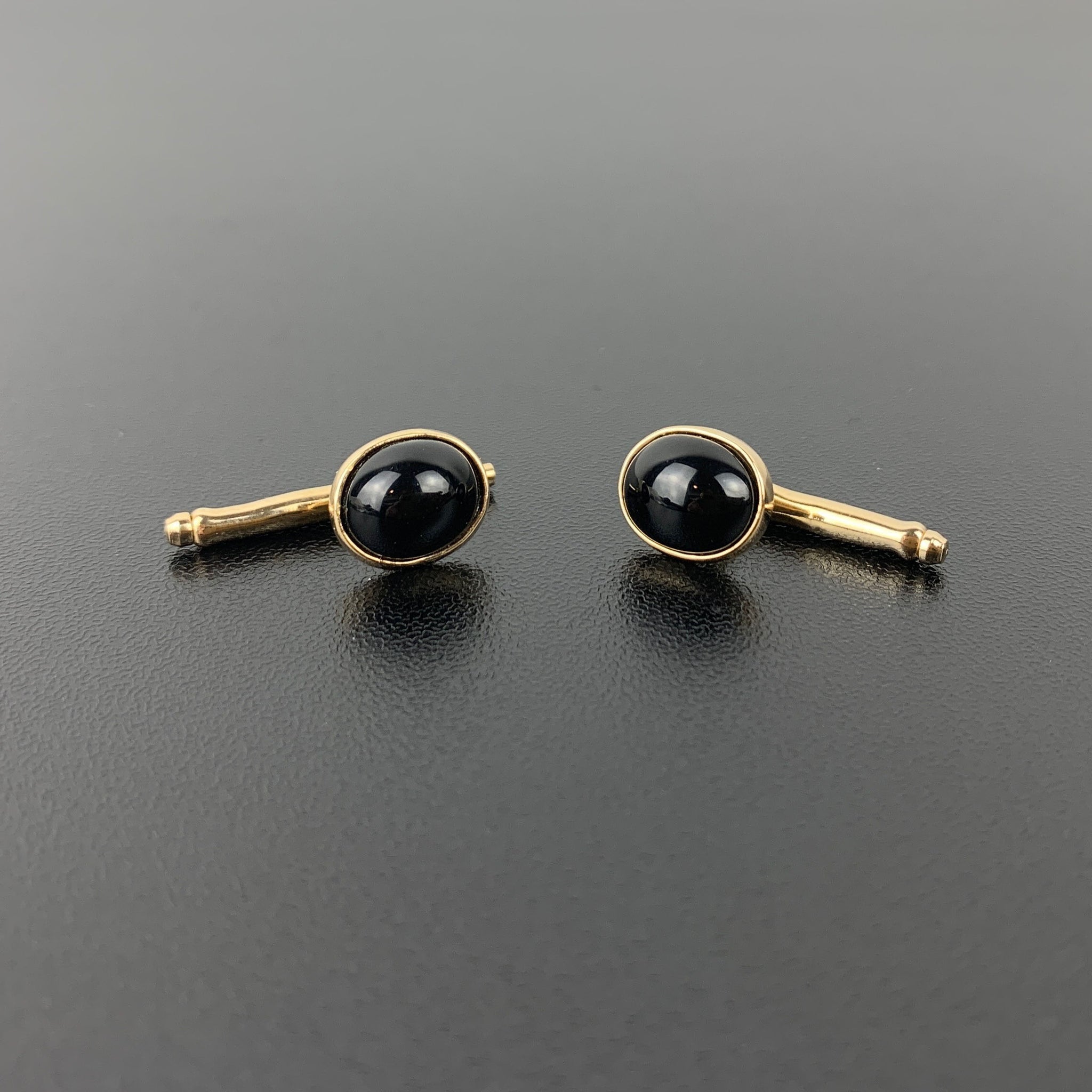 Hayward 1970's onyx shirt and tuxedo pins - Set of 2