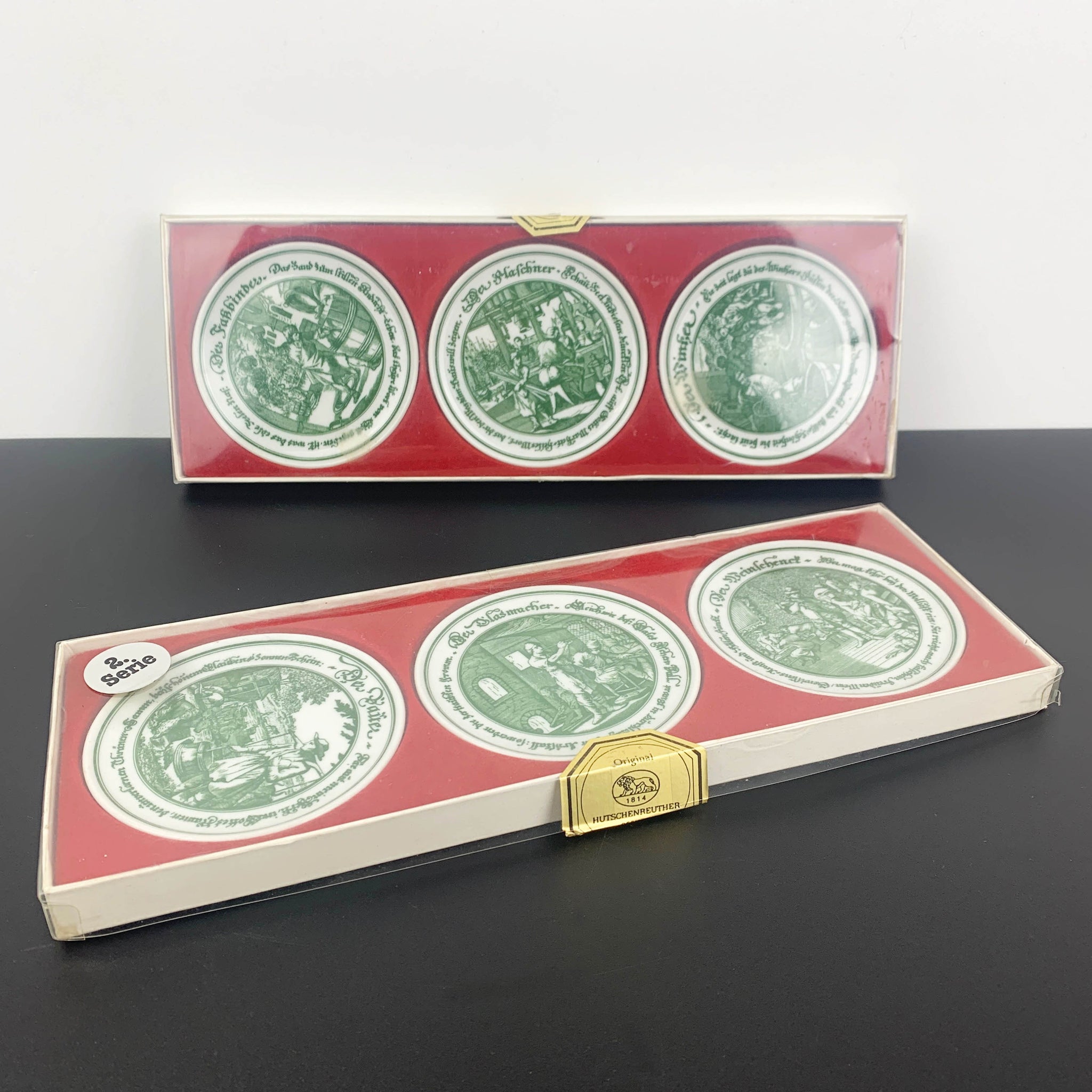 Hutschenreuther ceramic miniature picture plates - Set of 6