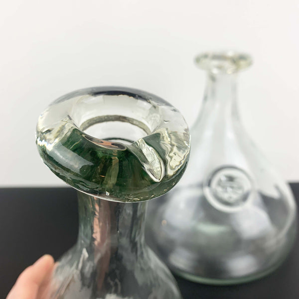 Holmegaard Denmark Viking glass decanters by Ole Winther - 2 sizes available