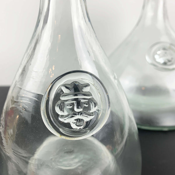 Holmegaard Denmark Viking glass decanters by Ole Winther - 2 sizes available