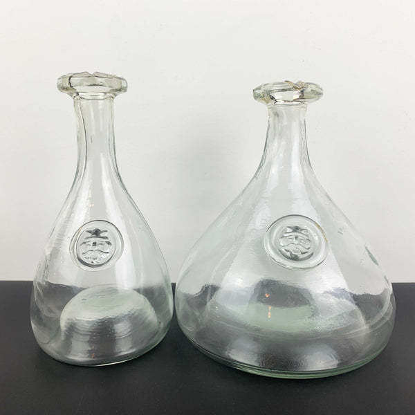 Holmegaard Denmark Viking glass decanters by Ole Winther - 2 sizes available