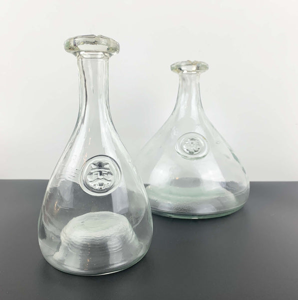 Holmegaard Denmark Viking glass decanters by Ole Winther - 2 sizes available