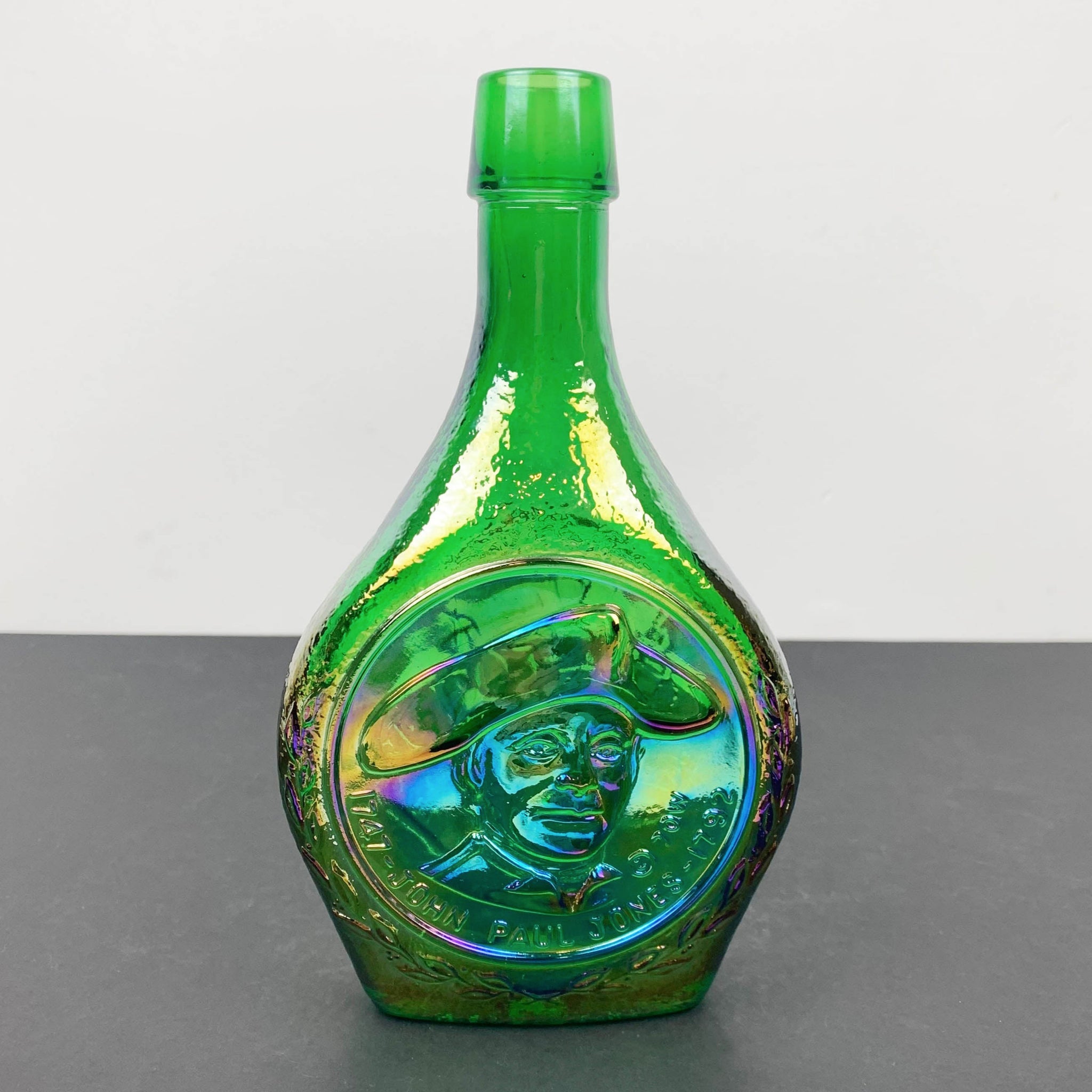 John Paul Jones Carnival Glass Commemorative Decanter