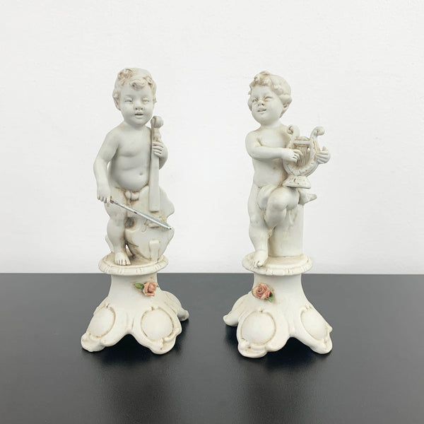 Benacchio (Triade) signed cherub figurines - Set of 2